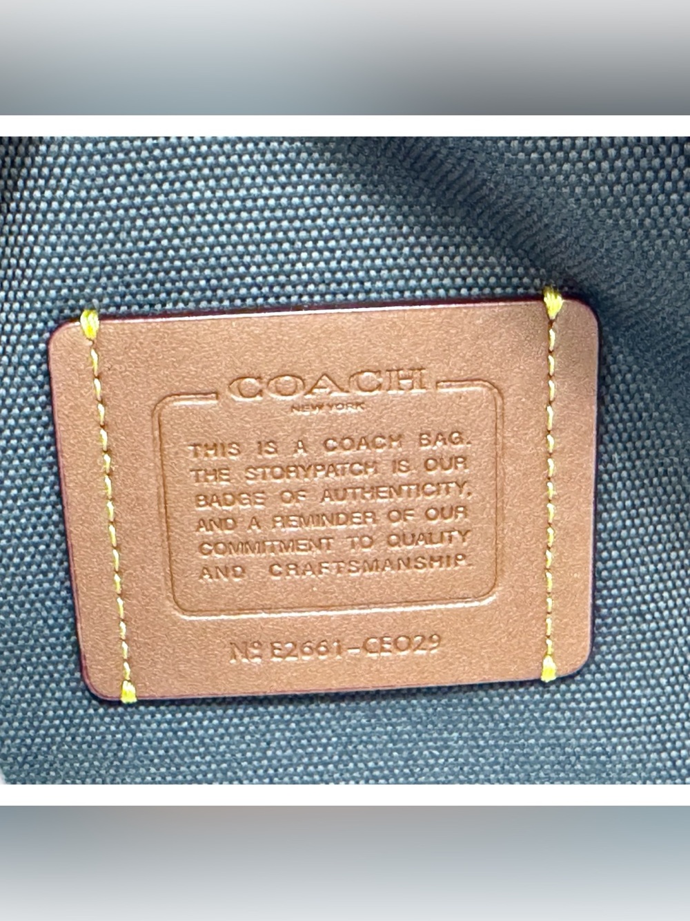COACH Compass Bag 25 In Loved Leather, SADDLE/BURNT SIENNA - Picture 7 of 10